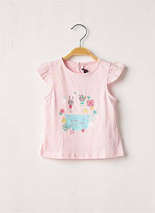 T-shirt stretch manches courtes rose SERGENT MAJOR fille