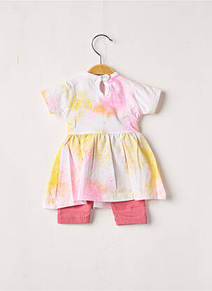 Robe mi-longue manches courtes manches courtes rose NAF NAF fille