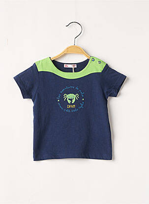 T-shirt stretch manches courtes bleu DU PAREIL AU MÊME garçon