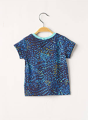 T-shirt stretch manches courtes bleu DU PAREIL AU MÊME garçon
