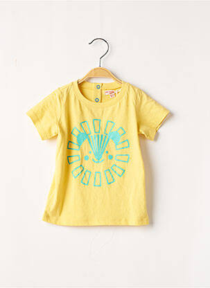 T-shirt fermeture pressionnée manches courtes jaune DU PAREIL AU MÊME garçon