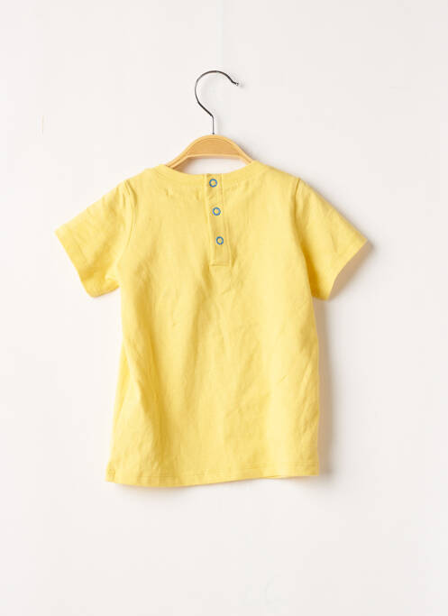 T-shirt fermeture pressionnée manches courtes jaune DU PAREIL AU MÊME garcon
