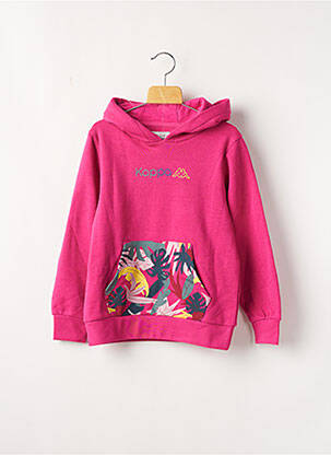 Sweat-shirt à capuche rose KAPPA pour fille