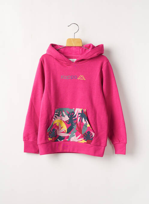 Sweat-shirt à capuche rose KAPPA pour fille