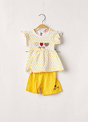 Ensemble short tissage popeline jaune NAF NAF fille