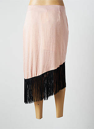 Jupe longue coupe asymétrique rose LAAGAM femme