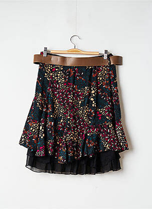 Jupe mi-longue coupe évasée noir MOKA'S femme