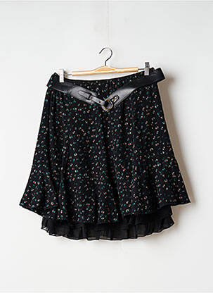 Jupe courte coupe évasée noir MOKA'S femme