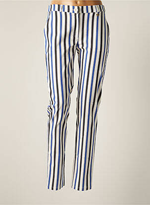 Pantalon chino tissage popeline taille normale bleu LE PETIT BAIGNEUR femme