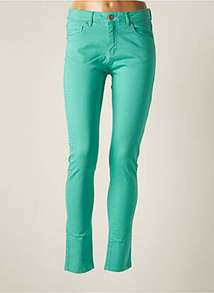 Pantalon slim tissage popeline taille normale vert LE PETIT BAIGNEUR femme