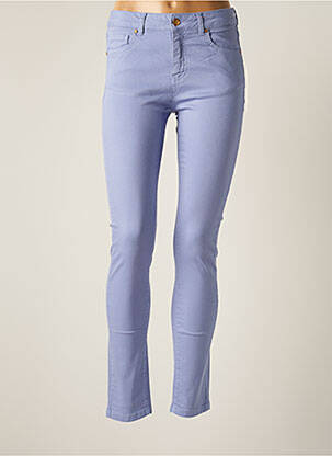 Pantalon slim tissage popeline taille normale violet LE PETIT BAIGNEUR femme