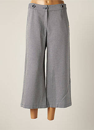 Pantalon 7/8 fermeture zippée sous rabat boutonné taille normale bleu LE PETIT BAIGNEUR femme