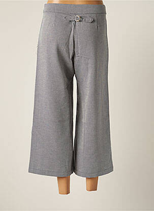 Pantalon 7/8 fermeture zippée sous rabat boutonné taille normale bleu LE PETIT BAIGNEUR femme