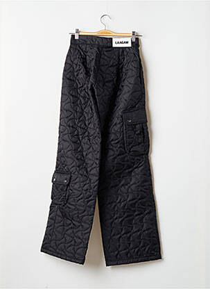 Pantalon large taille haute taille haute noir LAAGAM femme