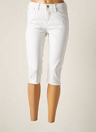 Corsaire stretch taille basse blanc GARCIA femme