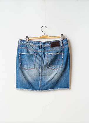 Mini-jupe coupe droite bleu G STAR femme