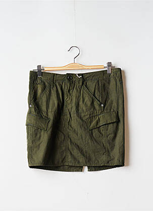 Jupe mi-longue coupe droite vert G STAR femme