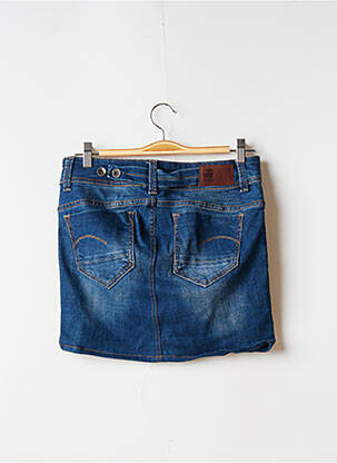 Mini-jupe coupe droite bleu G STAR femme