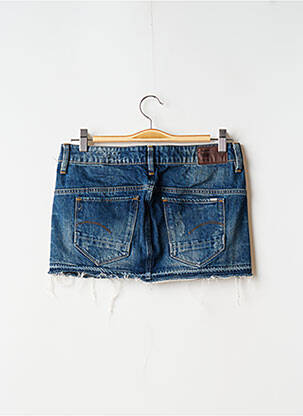 Mini-jupe coupe droite bleu G STAR femme