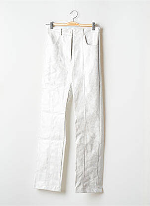 Pantalon droit taille à pinces taille haute gris LAAGAM femme