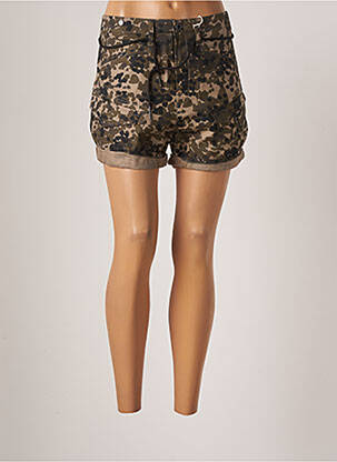 Short fermeture zippée sous rabat boutonné taille normale vert G STAR femme