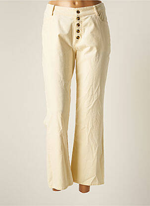Pantalon 7/8 stretch taille normale beige YERSE femme