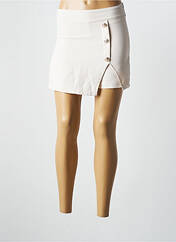 Jupe short beige MADE IN ITALY pour femme seconde vue