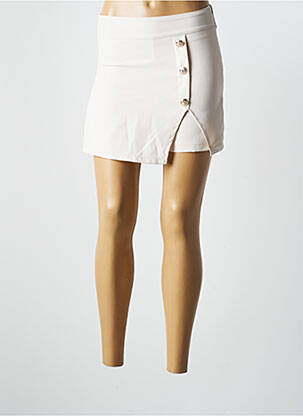 Jupe short beige MADE IN ITALY pour femme