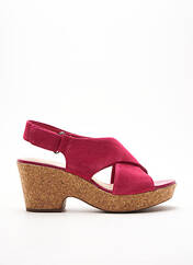Sandales/Nu pieds rose CLARKS pour femme seconde vue