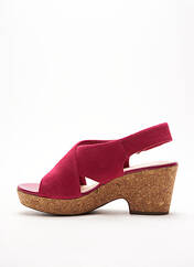 Sandales/Nu pieds rose CLARKS pour femme seconde vue