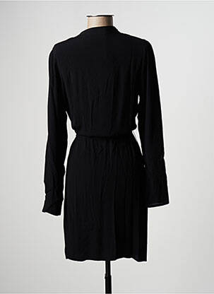 Robe mi-longue manches longues manches longues noir LPB femme