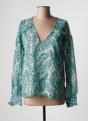 Blouse imprimé fantaisie manches longues vert LEE COOPER femme