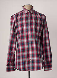 Chemise manches longues poches poitrine rouge BELLONI homme