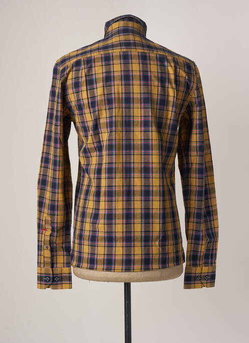 Chemise manches longues imprimé écossais jaune DO REGO & NOVOA homme