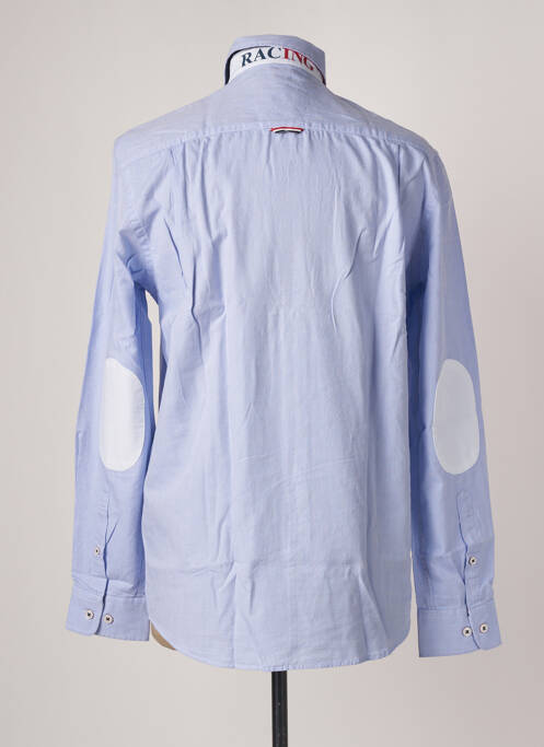 Chemise manches longues bleu DELAHAYE pour homme