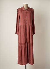 Robe longue marron INDI & COLD pour femme seconde vue