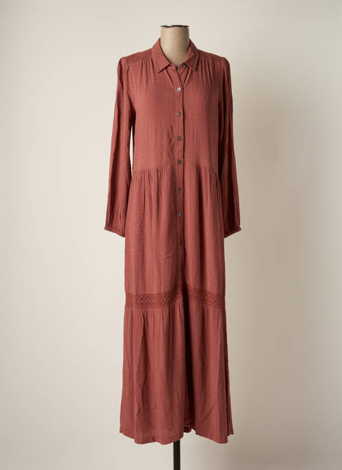 Robe longue marron INDI & COLD pour femme