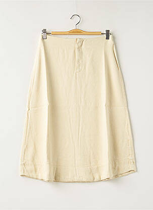 Jupe mi-longue taille à pinces beige INDI & COLD femme