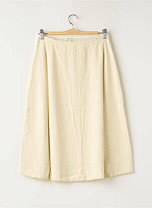 Jupe mi-longue taille à pinces beige INDI & COLD femme