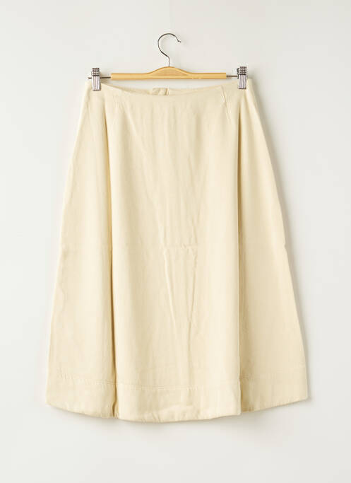 Jupe mi-longue beige INDI & COLD pour femme