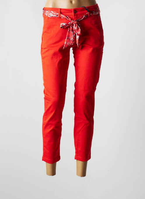 Pantalon 7/8 rouge FREEMAN T.PORTER pour femme