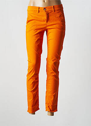 Pantalon chino orange HAPPY pour femme