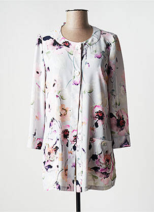 Veste casual col rond gris WEINBERG femme