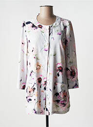 Veste casual col rond gris WEINBERG femme