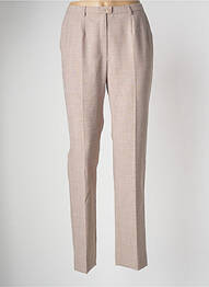 Pantalon droit tissage crêpe taille normale marron WEINBERG femme