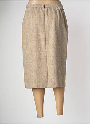 Jupe mi-longue taille haute marron PAUPORTÉ femme