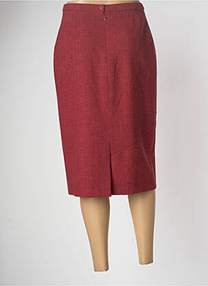 Jupe mi-longue coupe droite rouge PAUPORTÉ femme