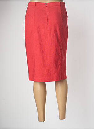 Jupe mi-longue coupe droite rouge PAUPORTÉ femme