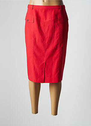 Jupe mi-longue stretch rouge PAUPORTÉ femme