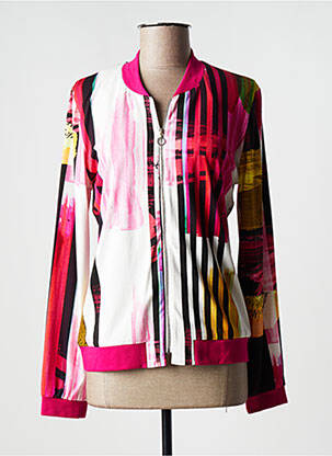 Veste casual fermeture zippée sur le devant rose WEINBERG femme